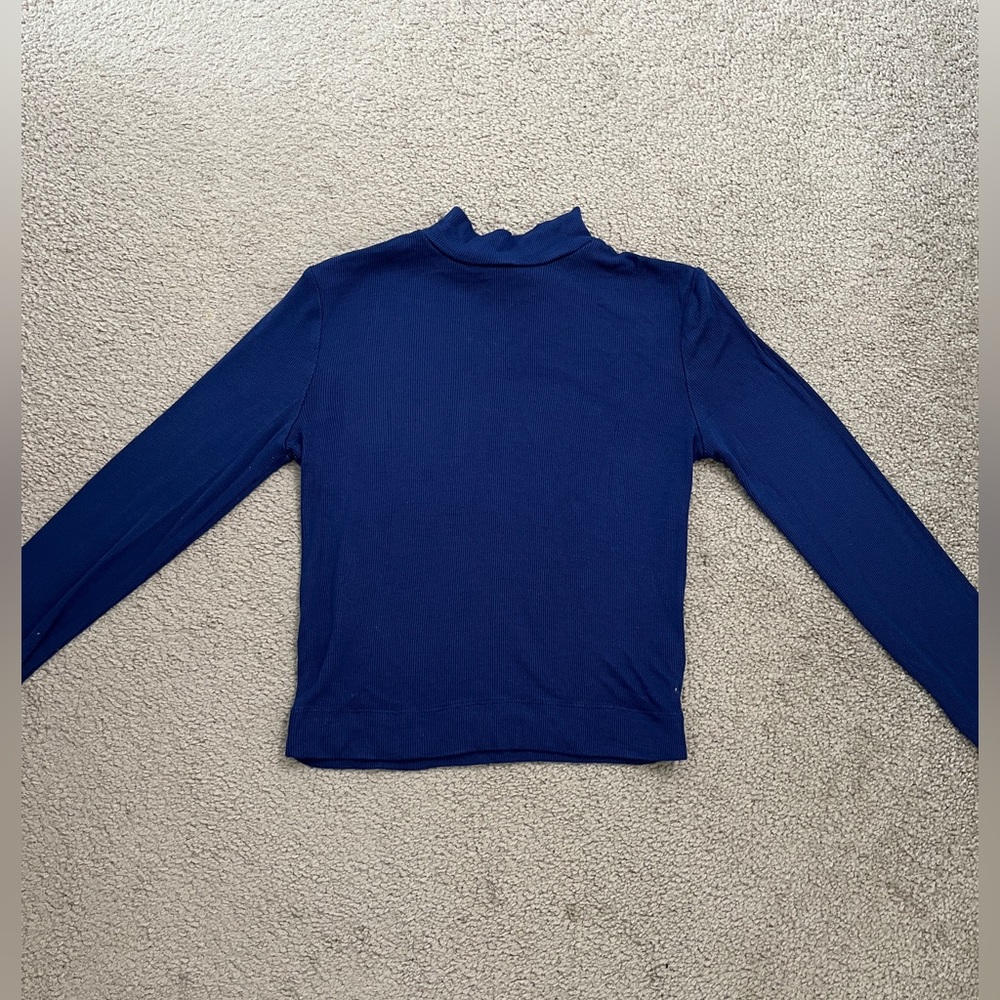 Babaton Deep Blue Long Sleeve Blouse